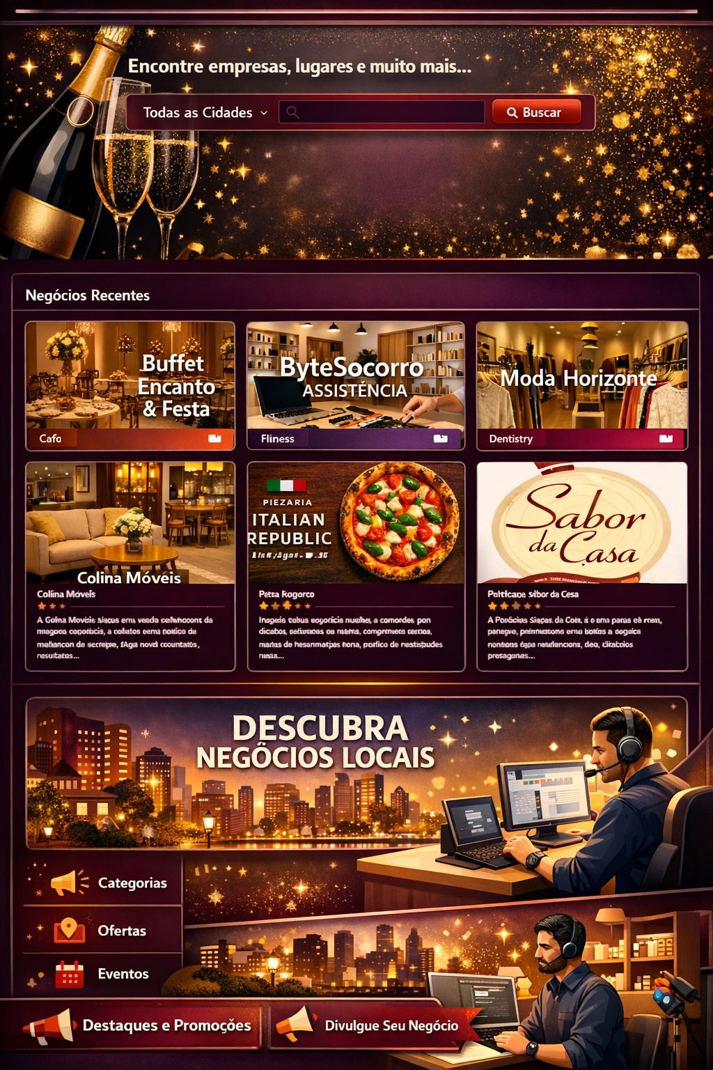 CliqueJá Biz Lister project